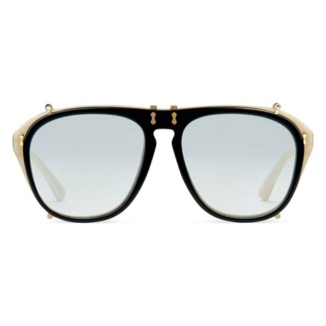 black acetate sunglasses gucci|Gucci 60mm aviator sunglasses.